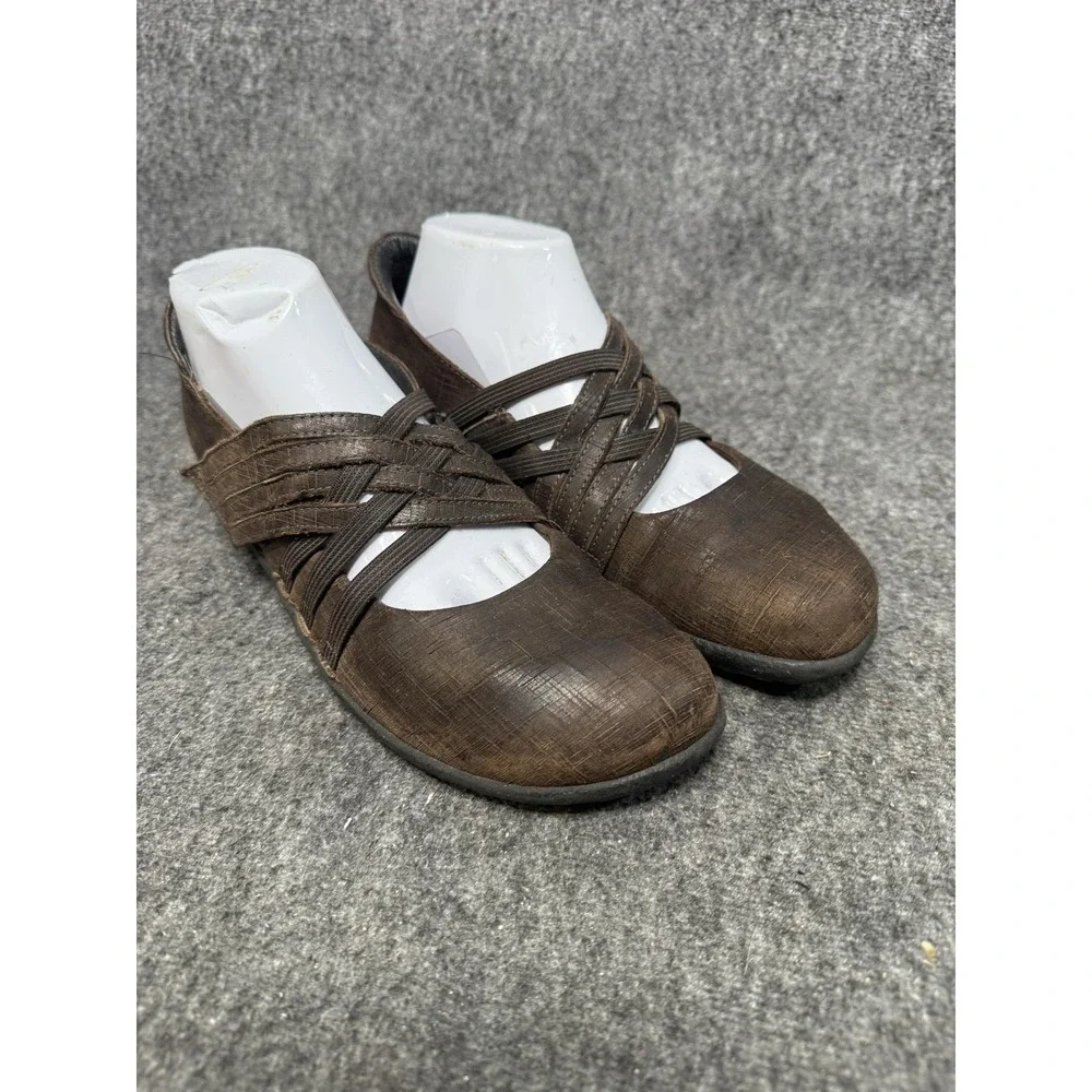 Naot Mary Jane Shoes Womens Size 10 Brown Leather Comfort Walking Flats